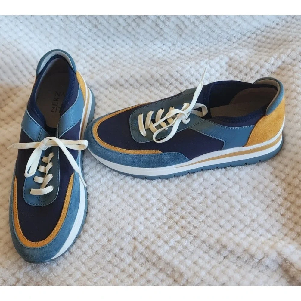 Naturalizer Women 9M Remy Suede Color block Sneakers Leather/Fabric MSRP $110